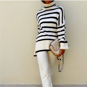 Vita Grace Giselle turtleneck stripe sweater
